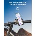 Viccux Bike Phone Mount - [Camera Friendly] Phone Holder for Motorcycle, [Super Sturdy] Bicycle Scooter Handlebar Phone Clip, Compatible with iPhone 14 Pro Max, S23 Ultra and More 4.7”-7” Cell Phones